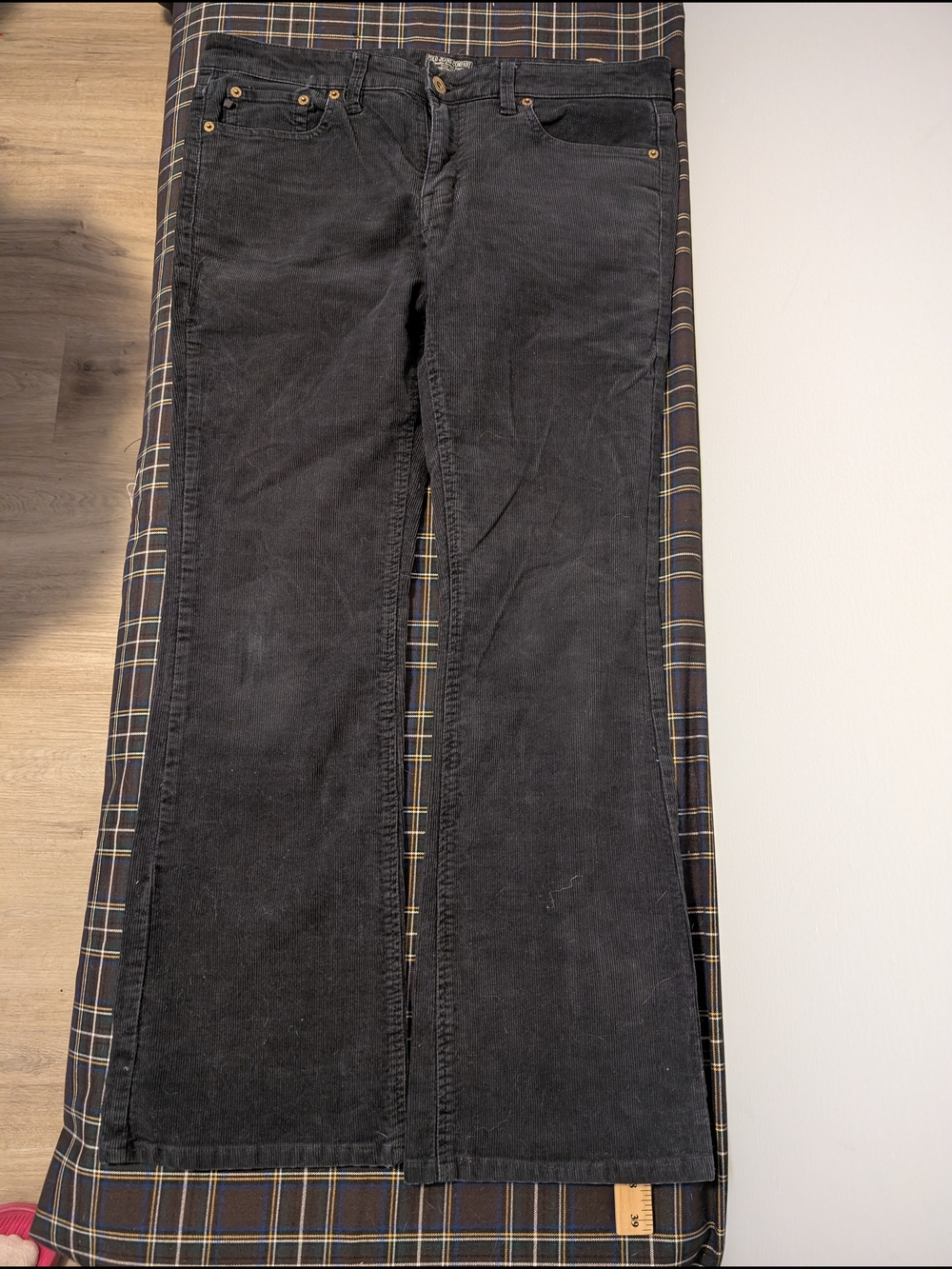 Polo Jeans Co Black Corduroy Pants 10